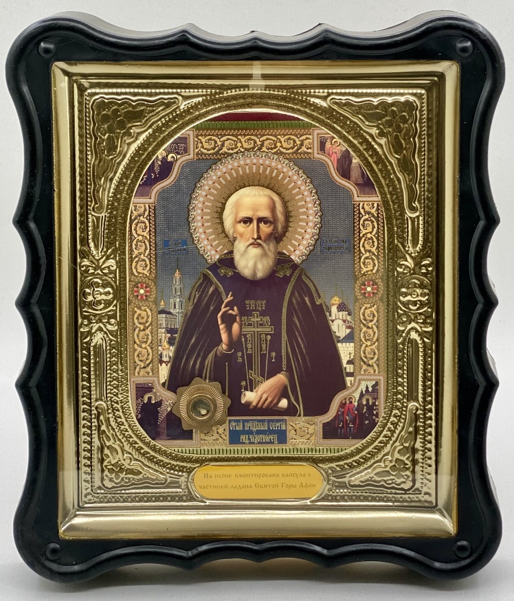 Icon of Saint Sergius of Radonezh 28×24×3.5