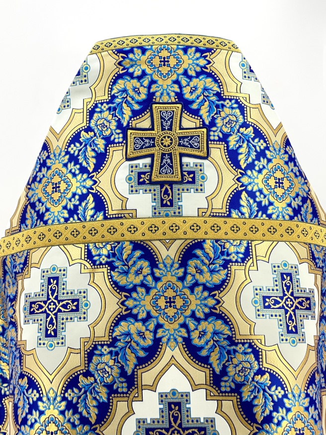 Priest Vestments, Brocade with Sewn-in Galloon