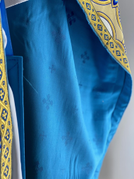 Priest Vestments, Brocade with Sewn-in Galloon