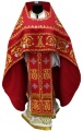 Priest Vestments, embroidered on gabardine, embroidered center with icons and embroidered galloon