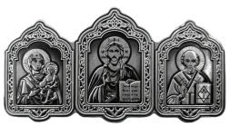 Car Trinity sticker, vestment – silver, 8.5×4.5cm