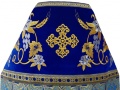 Priest Vestments Combined from Brocade "Paschal Cross" with Embroidered Epitrachelion, Pattern "Lily"