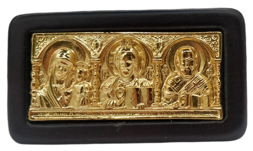 Car Triple Icon (metal, gold)