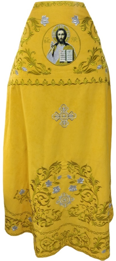 Priest Vestments, Embroidered on Aloba, Embroidery "Rose" with Embroidered Galloon