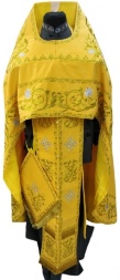 Priest Vestments, Embroidered on Aloba, Embroidery "Rose" with Embroidered Galloon