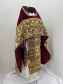 Combined Vestment with Embroidered Icon on Velvet