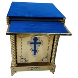 Stand for reliquary or for pouring plate with pull-out shelf, 60x60 cm (height 85.5 cm)