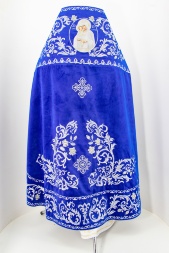 Priest's vestments, embroidered on velvet, embroidery "Rose" with embroidered galloon
