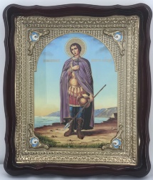 Icon of Great Martyr Demetrius of Thessaloniki, Myrrh-streaming, 48×42 cm