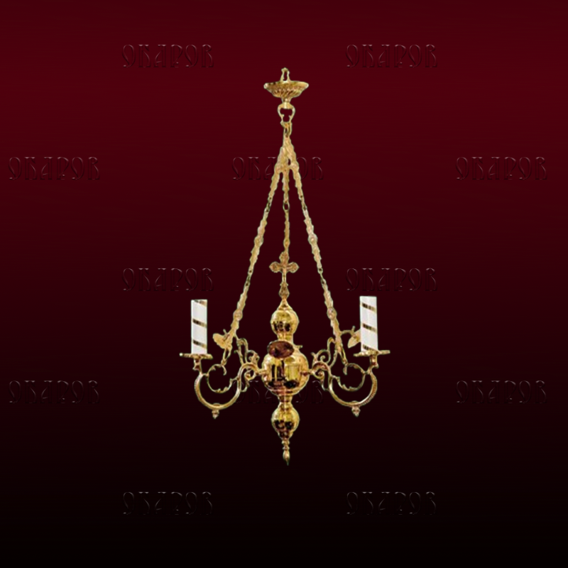 Chandelier, 1 tier, 3 candles (No. 48)