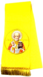 Bookmark with Icon of St. Nicholas, Yellow
