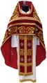 Priest Vestments, Embroidered on Velvet, Embroidery "Rose" with Sewn Galloon