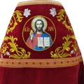 Priest Vestments, Embroidered on Velvet, Embroidery "Rose" with Sewn Galloon