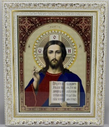 Icons "Wedding Couple" (lithography with velvet) 49x39