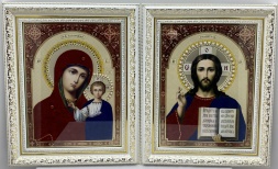 Icons "Wedding Couple" (lithography with velvet) 49x39