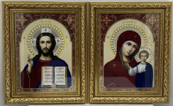 Icons "Wedding Couple" (lithography with velvet) 49x39