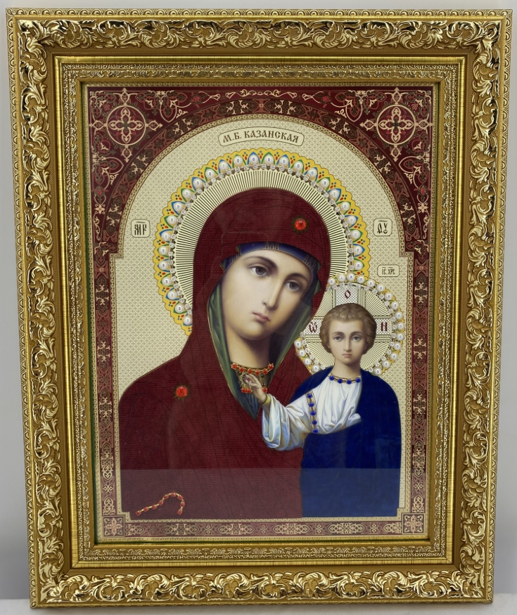 Icons "Wedding Couple" (lithography with velvet) 49x39