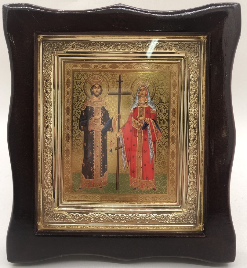 Icon of Saint Constantine and Saint Helena 19×17