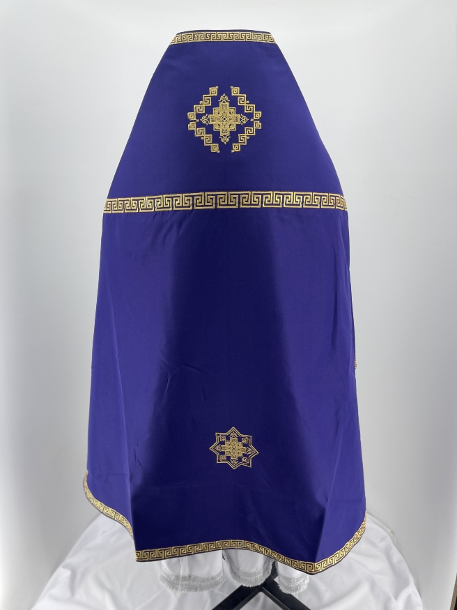 Priest Vestments, Embroidered Gabardine, with Embroidered Galloon, Embroidery "Meander"