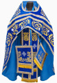 Priest's Vestment, Embroidered on Velvet, Embroidery "Rose" with Sewn Braid