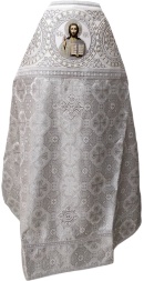 Priest Vestments Combined Brocade "Athonite Cross" with Embroidered Epitrachelion, Embroidery "Circle"