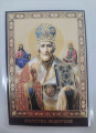 Laminated Icon of Saint Nicholas the Wonderworker (Peterhof) with Driver’s Prayer