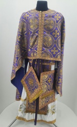 Priest Vestments, Greek Style, with Sewn Galloon