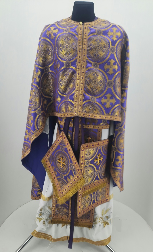 Priest Vestments, Greek Style, with Sewn Galloon