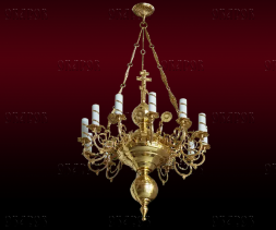 Chandelier, 1-tier for 12 candles, small, No. 61