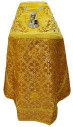 Priest Vestments Combined Brocade "Kyiv Cross" with Embroidered Epitrachelion, Embroidery "Rose"