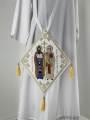 Embroidered Liturgical Staff with Icon of Saint Cyril and Saint Methodius