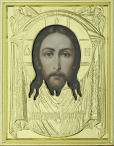 Icon of the Mandylion in riza 9×11