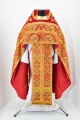 Priest Vestment Combined of Brocade, with Embroidered Epitrachelion, Embroidery "Paschal"