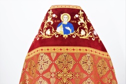 Priest Vestment Combined of Brocade, with Embroidered Epitrachelion, Embroidery "Paschal"
