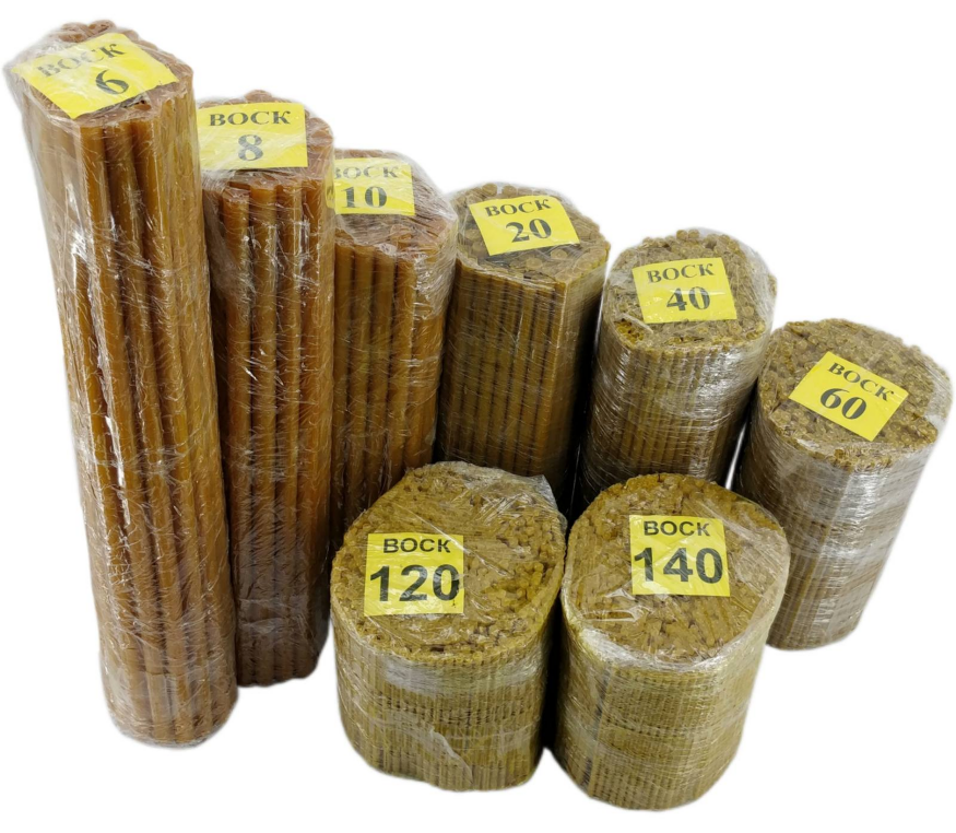 Numbered Beeswax Candles