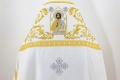 Priest Vestments, Embroidered on Velvet, "Rose" Embroidery with Sewn Galloon