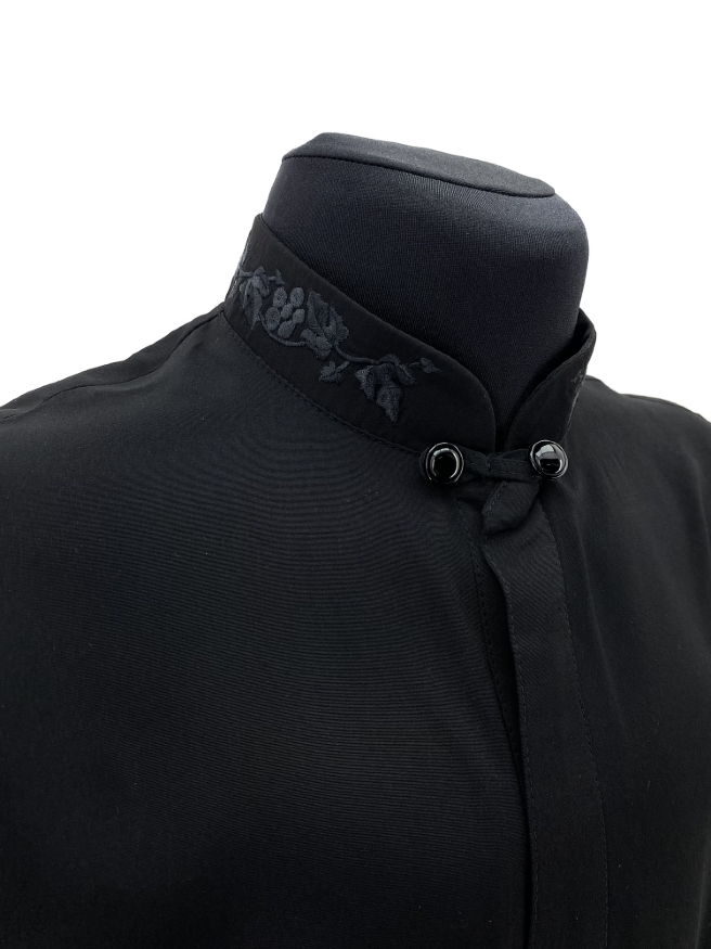 Ryasа with Embroidery, Cashmere Fabric with Lining, Seal Fur Collar