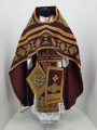 Priest Vestment Embroidered on Gabardine, Embroidery "Circle" with Sew-on Galoon and Icons of St. Archangel Michael and Gabriel