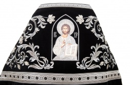 Priest Vestments, Velvet Embroidered, "Rose" Embroidery with Sewn Galloon