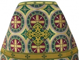 Priest Vestments Made of Greek Brocade, "Byzantium" Fabric with Kyiv Sewn Braid