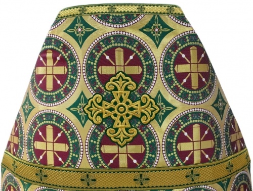 Priest Vestments Made of Greek Brocade, "Byzantium" Fabric with Kyiv Sewn Braid