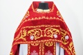 Priest Vestments, Embroidered on Velvet, Embroidered Center, with Embroidered Galloon