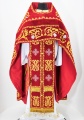 Priest Vestments, Embroidered on Velvet, Embroidered Center, with Embroidered Galloon