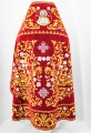 Priest Vestments, Embroidered on Velvet, Embroidered Center, with Embroidered Galloon