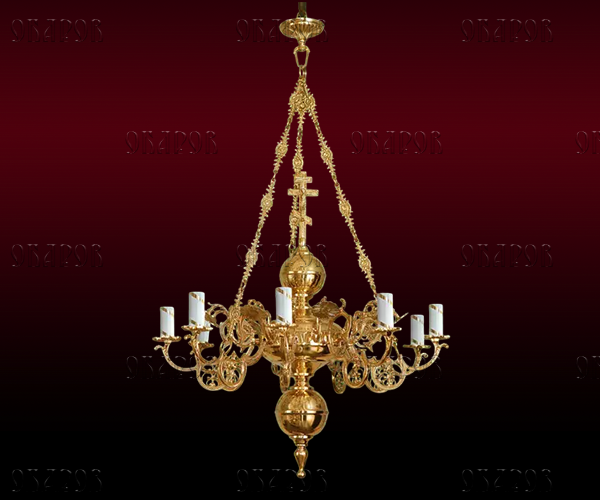 Chandelier, 1 tier, 9 candles (No. 10)