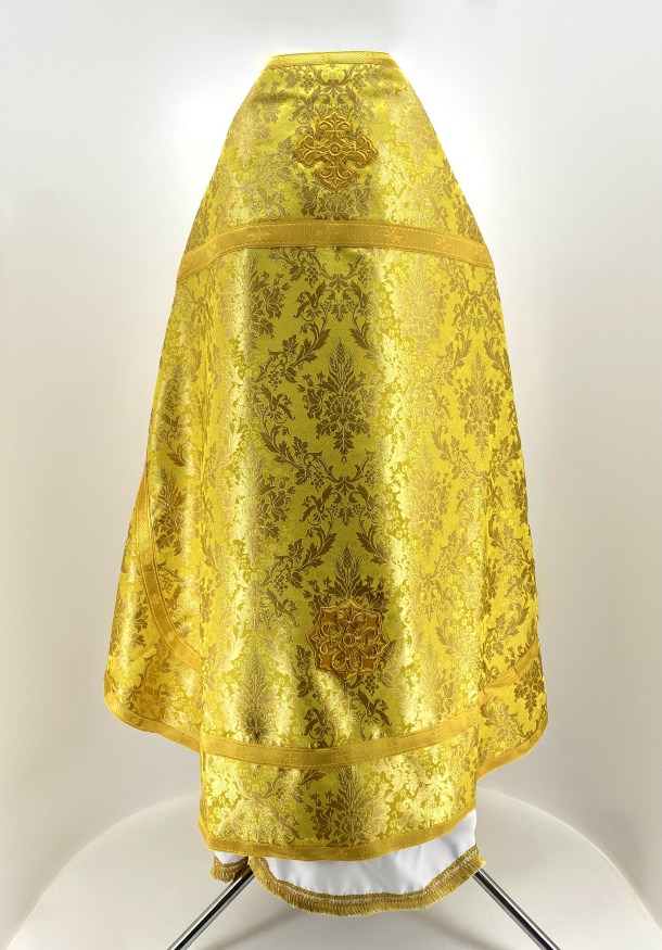 Priest Vestments Made of Turkish Brocade with Sewn-on Galloon
