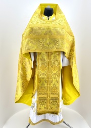 Priest Vestments Made of Turkish Brocade with Sewn-on Galloon