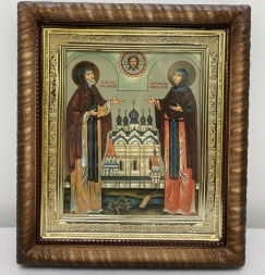 Icon of Saints Peter and Fevronia 22.5×25.5 cm