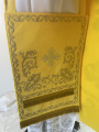 Priest Vestments, Embroidered on Velvet, Embroidered Center with Icons, with Embroidered Galloon