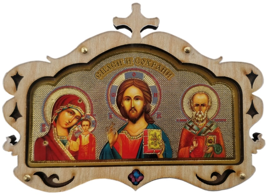 Car Triptych (wooden) 8.5×6.5 cm